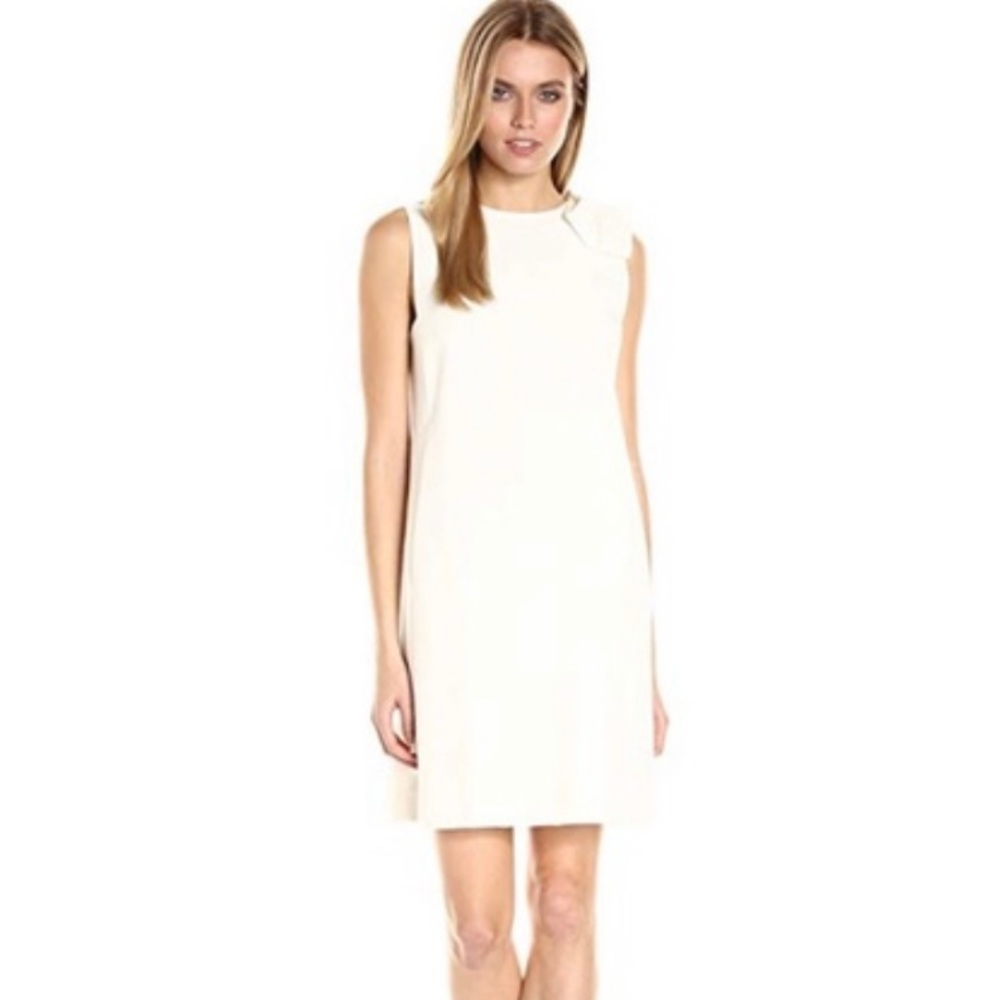 Brand New With Tags Tahari White Side Bow Dress